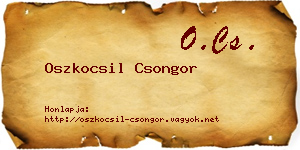 Oszkocsil Csongor névjegykártya