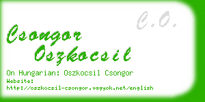 csongor oszkocsil business card